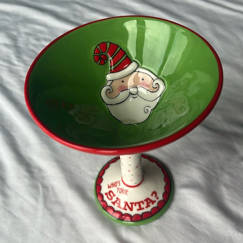 Santa Martini Glass